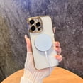 thumbnail image 3 of Allytechgroup Clear Magnetic Case for Apple iPhone 16 Plus, Compatible with Magsafe Anti-Scratch Not-Yellowing Bumper Shockproof Slim Cover for iPhone 16 Plus, Black, 3 of 6