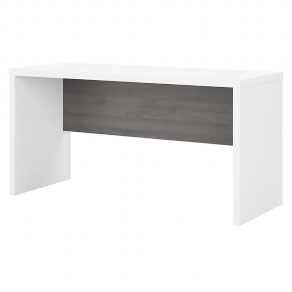 Bush Furniture Table de Bureau Crédence avec Gestion des Câbles / Bureau d'Ordinateur Collection Echo pour Bureau à Domicile avec Matériel à Assembler Rapidement / 60Wx24Lx30H