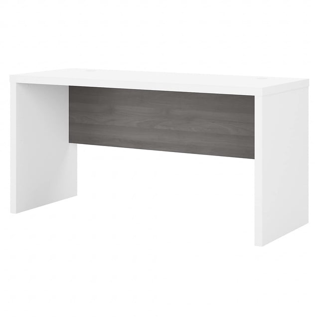 Bush Furniture Credenza Office Table with Wire Management | Echo Collection Computer Desk for Home Office with Quick-to-Assemble Hardware | 60Wx24Lx30H