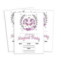 Darling Souvenir White Birthday Invitation Card Printable Fill or Write In Blank Invites Party Supplies Pack Of 28 5 x 7 Inches