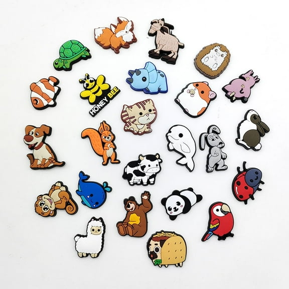 Shoe Charms Cute Animals Cartoon Cute Shoe Ornaments - Shoe Decoration Charms for Holiday Gifts for Boys and Girls - PVC Waterproof Plastic