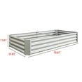 thumbnail image 2 of 2-Pack Silver Galvanized Metal Raised Garden Beds, 6'×3'×1', 2 of 18