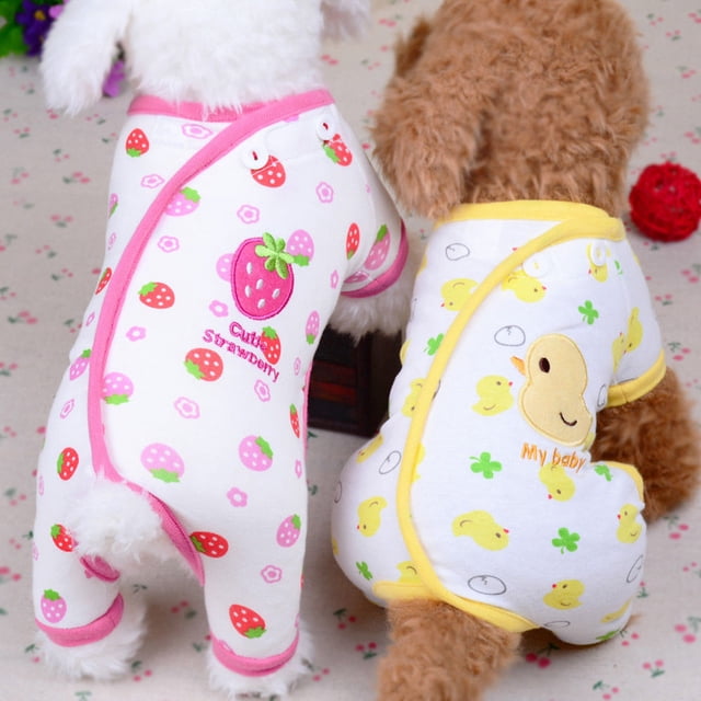 GloryStar Mignon Imprimé Coton Manteau Pyjama Quatre Pieds pour Chien