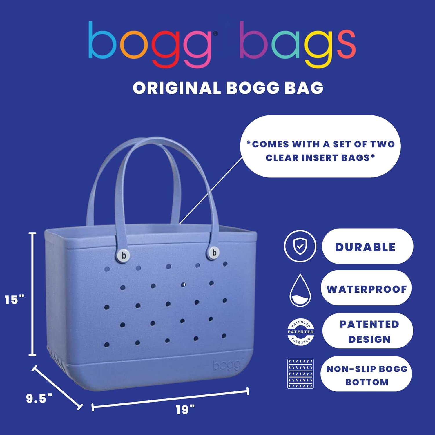 BOGG BAG Original Large Tote - Mushroom Color, Water-Resistant EVA, Tip-Proof Beach & Pool Bag With Accessories - View #8