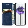 thumbnail image 5 of SaniMore Wallet Case for Nothing Phone (1) 6.55", Vintage PU Leather Case Card Slots Cash Pocket Stand Feature Magnetic Closure Anti-drop Shockproof Full Body Protective Case, Blue, 5 of 7