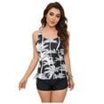 thumbnail image 3 of Women's Scoop Neck Tankini Mastectomy Swimsuit Top Pocketed Swimwear W25, 3 of 9