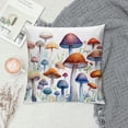 thumbnail image 2 of JRXY Watercolor Mushroom Throw Pillow Cover Seasonal Autumn Thanksgiving Harvest Decoration for Home Sofa Couch 20x20in, 2 of 5