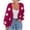 Hot Pink, variant on Lutiedan Knit Cardigans for Women Daisy Floral Open Front Cardigan Sweater Long Sleeve V Neck Fall Sweater Coats S-L