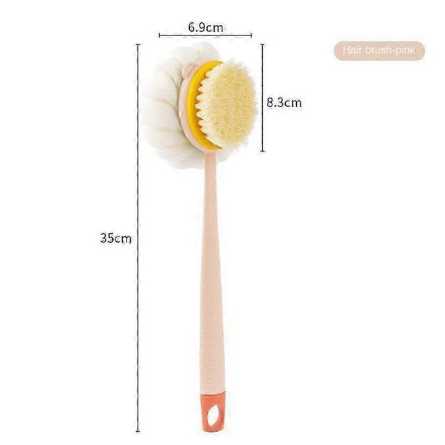 Cepillo de baño de mango largo, esponja de malla suave, esponja para la espalda, esponja para el cuerpo, esponja para la ducha, color 03