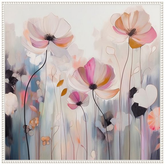 Amanti Art Spring Fling Flowers IV Framed Canvas Wall Art Print