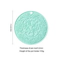 thumbnail image 3 of Yuarrent Alfombrilla de silicona con aislamiento térmico, mantel individual circular, soporte antiescaldado, para cocinar en el hogar, Mostrada Verde claro, 3 of 6