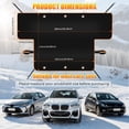 thumbnail image 2 of Windshield Snow & Ice Cover Fits Most Cars Sedans SUVs, Waterproof Oxford Fabric with Magnets & Straps, 2 of 6