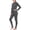 Grey, variant on Women's Fleece Thermal Underwear Set Lightweight Warm Base Layers Long Johns for Hiking Skiing Diving, Blue L