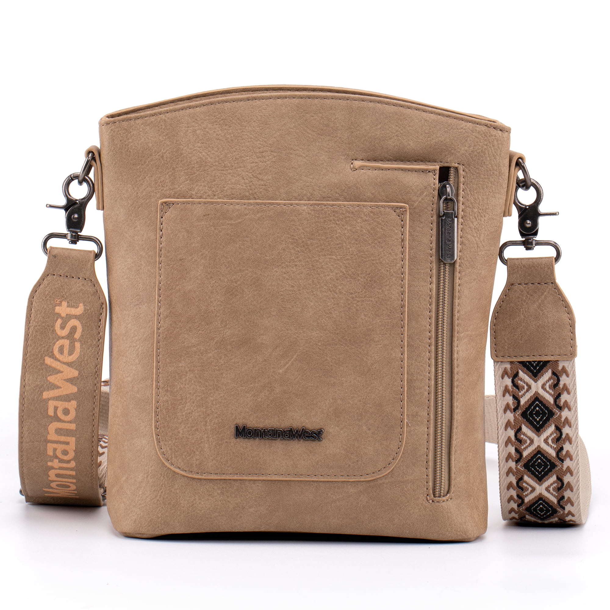 Montana West Crossbody Purses and Handbags for Women Double Compartments Cross Body Bag with Adjustable Strap, Khaki