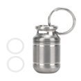 thumbnail image 2 of Keychain Pill Container, Small Pill Case Portable Alloy Medicine Holder Waterproof Warehouse Mini Pill Storage Bottle Food Pills Tea Candy Organizer Cans for Outdoor Camping, 2 of 7