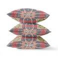 thumbnail image 2 of Cosmic Circle Sprays Indoor/Outdoor Fabric Pillow with Zip -Red Yellow Gray 18", 2 of 7