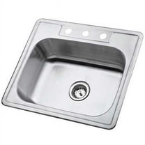 Gourmetier Self-Rimming Single Bowl Kitchen Sink Brushed Nickel