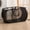Black, variant on Foldable Laundry Basket with Paired Compartments, Compressible Mesh Hamper for Dorm Dwelling Travel, Portable Garments Sorter with Reinforced Handles