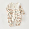 thumbnail image 2 of Akafmk Newborn Boys Infant Girls Bodysuits,Fall Winter Cottons Bodysuits Pajamas,Long Sleeve Bodysuits Graphic Print Casual Onesie Outfits Round Neck Romper Jumpsuit Toddler Boys Clothing 0-3 Months, 2 of 3