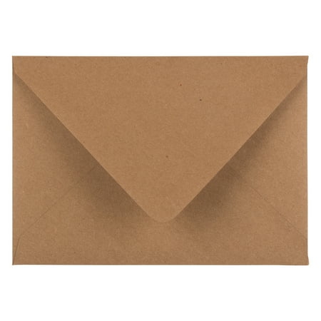 UPC: 0842497176468 | JAM A7 V  Flap Envelopes  5.3×7.3  100/Pack  Brown Kraft Recycled