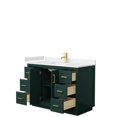 thumbnail image 2 of Wyndham Collection Miranda 48" Wood&Marble Single Bathroom Vanity in Green/Gold, 2 of 3