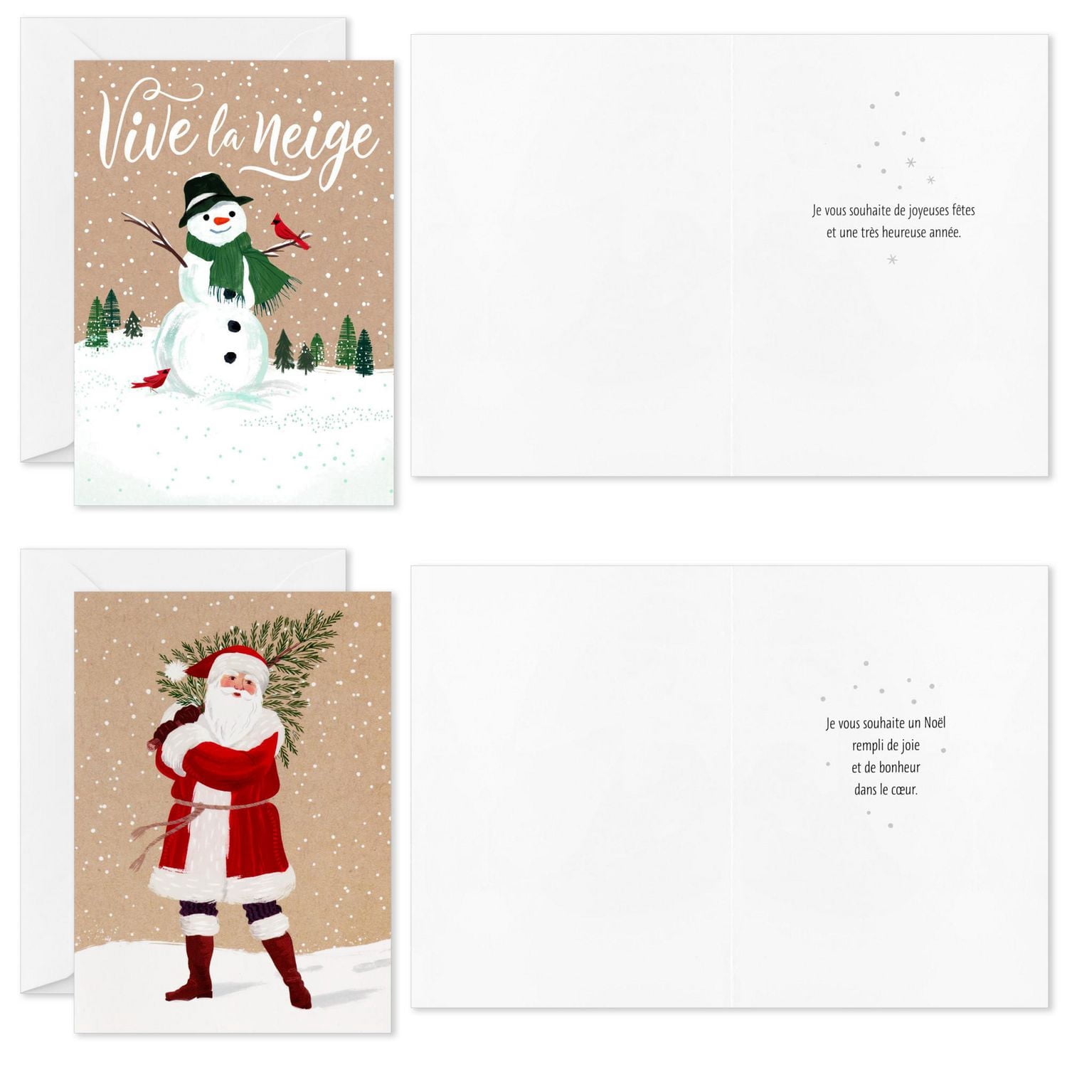 Image Arts Assorted French-Language Boxed Christmas Cards (Winter Wonder), 20 ct.