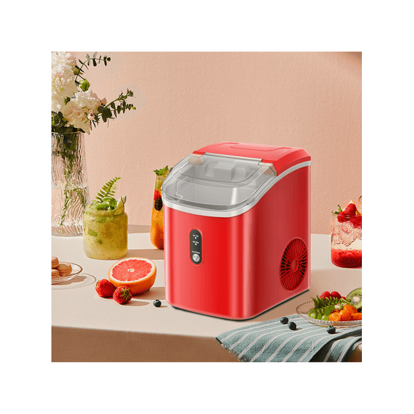 Nugget Ice Maker Countertop, Auto-Cleaning Pebble Ice Maker With Ice Basket & Scoop, 33Lbs In 24H, Chewable Ice Maker Machine For Home Camping