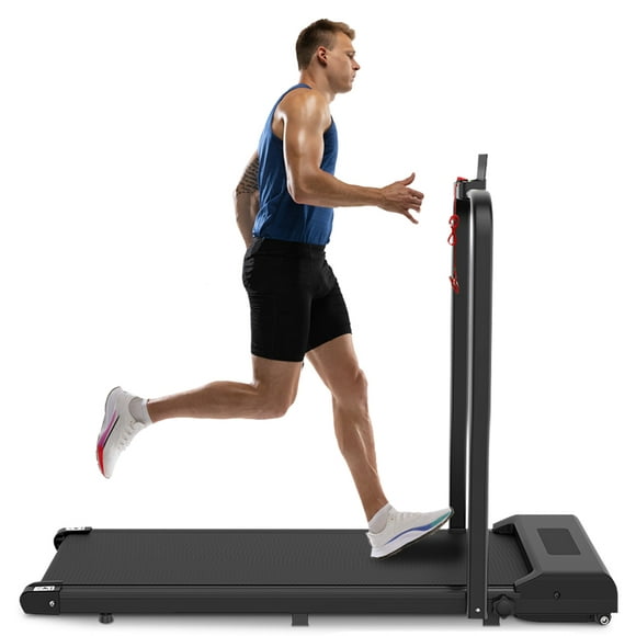 Home Fitness Code 2 in 1 Folding Treadmill, Under Desk Smart Walking Machine, with Remote Control and LED Display, Installation-Free, Compact Foldable Treadmill for Home/Office Gym Cardio Fitness