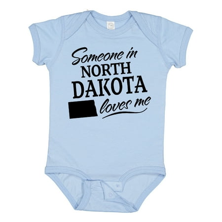 

Inktastic Someone in North Dakota Loves Me Gift Baby Boy or Baby Girl Bodysuit