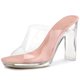 thumbnail image 1 of Sandalias transparentes de Tacón de Bloque con plataforma para Mujer Rosado 41, 1 of 7