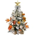 thumbnail image 7 of 2FT Mini Christmas Tree Pre-Lit, Snow Flocking Table Top Christmas Tree with 10FT String Light and Ornaments, Small Artificial Xmas Tree for Home, Office, Party Decoration, Batteries Not Included, 7 of 7