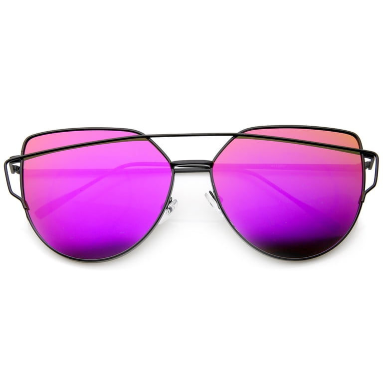 sunglassLA Unisex Oversize Metal Frame Thin Temple Color  display picture 1