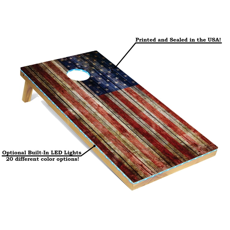 Tailgating Pros Tournament Cornhole Boards Set - 4'x2' Printed Wood, 8 Bean Bags & Carrying Case 1 thumbnail image