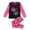 Hot Pink, variant on oqasdz Baby Girl Outfits Sleeve Top Long Kids Pajamas Pants Printed Casual Loose Soft Trendy Clothing Sets Size 3-4 Y