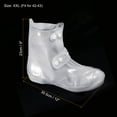 thumbnail image 2 of Unique Bargains 30.5x23cm Surchaussures Pliables Réutilisables en Silicone Imperméables, Blanc, 2 of 7