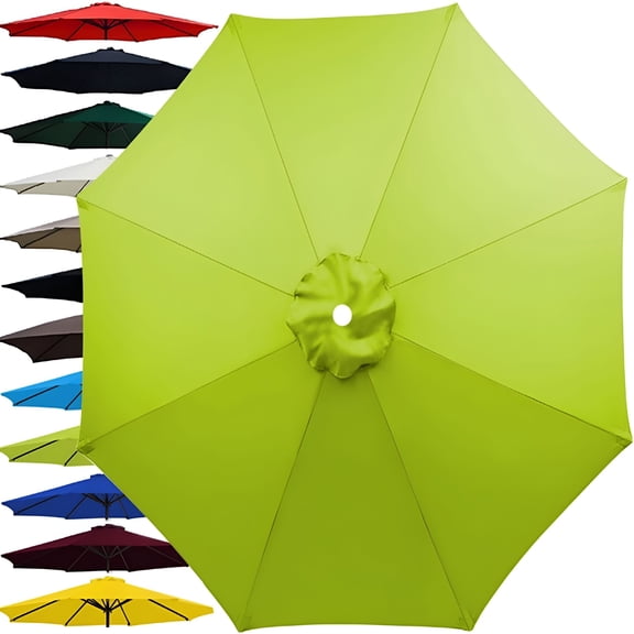 AUQ 2026 New 6.5Ft 9Ft 10Ft Outdoor Patio Umbrella Replacement Canopy,6 Ribs 8 Ribs Umbrella Canopy Cover Replacement Fabric,Parasol Top Cover Replacement Uv Protective Fabric,Canopy Only