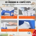 thumbnail image 5 of 2816 oz. Ice Crushers Machine 176 lbs./H Electric Snow Cone Machine 220-Watts Ice Shaver Machine for Margaritas, 5 of 5