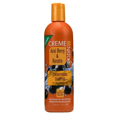 Creme of Nature Acai Berry & Keratin Strengthening Shampoo, 12 fl (Best Shampoo For Keratin Treatment)