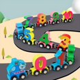 thumbnail image 1 of Magnetic Digital Small Train Toys, Children's Educational Assembly Magnetic Building Blocks, Early Education Wooden Small Train For Boys And Girls, 1 of 4