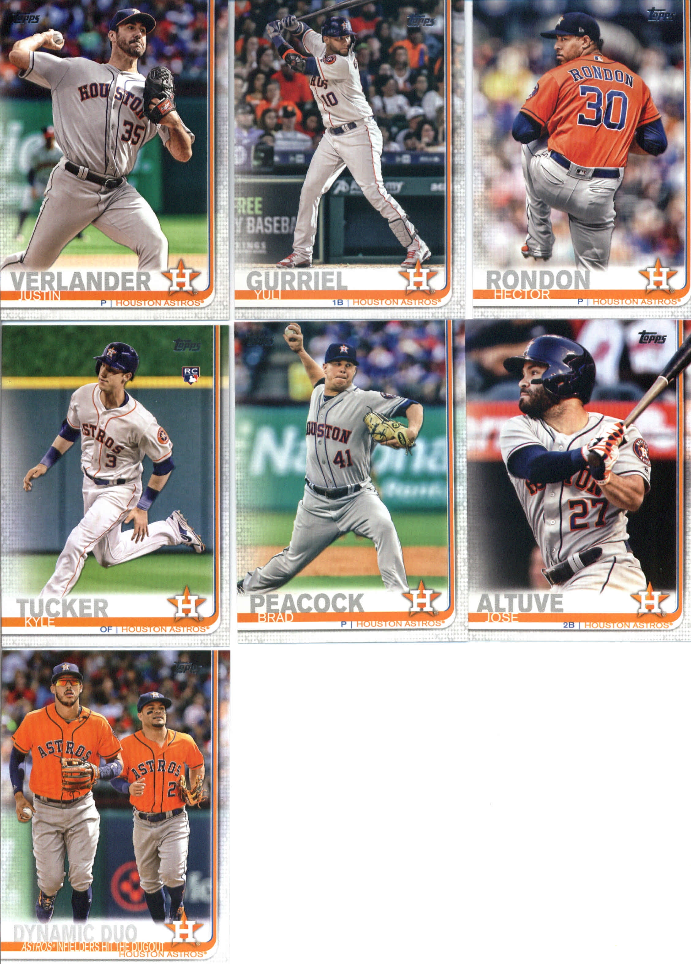 Topps - 2019 Topps Series 1 Baseball Houston Astros Team Set of 12 ...