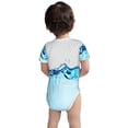 thumbnail image 3 of Yiaed Crystal Clear Water Splash Print Infant Climbing Short Sleeve Onesie One-Piece Baby Bodysuit Clothes 0-12 Months -12 Months, 3 of 6