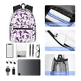 thumbnail image 6 of Fotbe Violets Flowers Lightweight Casual Laptop Backpack for Men and Women, Daily use Waterproof backpack, Backpack for College, 6 of 8