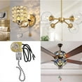 thumbnail image 3 of Interrupteur de Lumière pour Ventilateur de Plafond ZE-109 Interrupteur à Deux Fils avec Cordons de Tirage pour Ventilateurs de Plafond Lampes 2 Pcs Argent, 2 x Interrupteur de Lumière pour Ventilateur de Plafond, Argent, 3 of 6