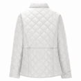 thumbnail image 4 of Womens Quilted Barn Jackets Fall Winter Ladies Fashion Loose Puffer Coats Casual Lapel Collar Button Down Solid Color Padded Warm Coat Outerwear, 4 of 7