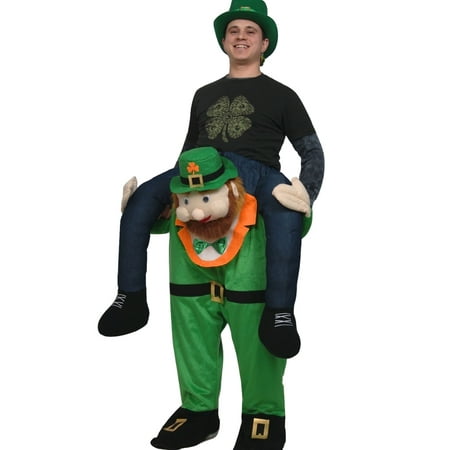 Adult Carry Me Buddy Ride On A Shoulder Leprechaun Costume Mascot