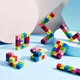 thumbnail image 4 of 6 Pieces Wooden Twist Cubes Colorful Mind Game Stretch Twist and Lock Brain Teaser Fidget Sensory Toys for Teens Stocking Stuffer and Party Favors for Boys and Girls, 4 of 7