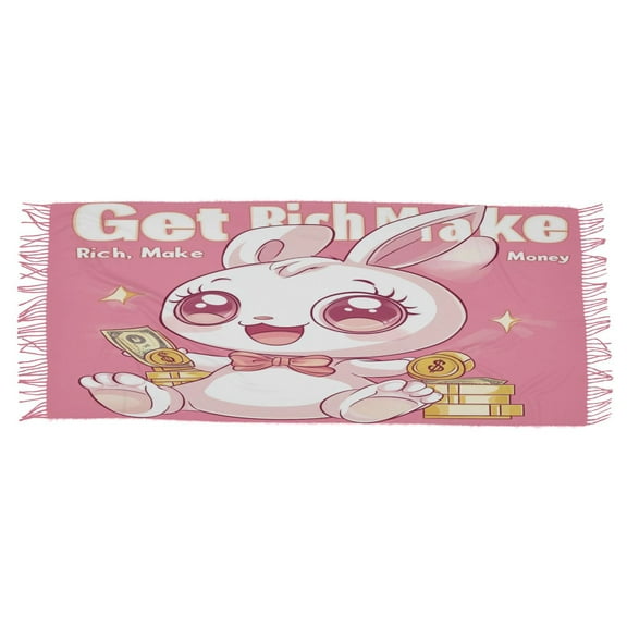 BZSMCE Women Scarf Cute Dollar Rabbit Simple Pattern Soft Warm Long Large Scarves