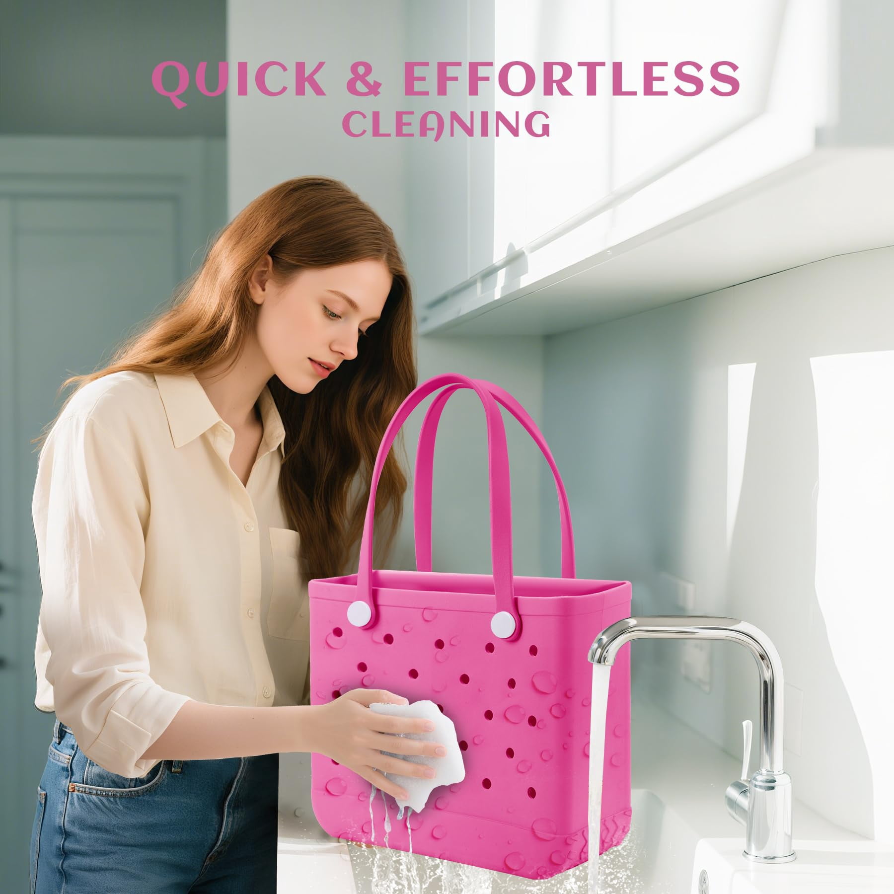 ROVTIULI Women's waterproof handbag, suitable for beach, travel, and leisure