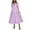 Purple, variant on Fmbrln Womens Summer Short Sleeve Dress Fashion Sexy V Neck Waist Pleated Flowy A Line Midi Dress Casual Loose Holiday Beach Sundress