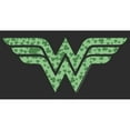 thumbnail image 2 of Women's Wonder Woman St. Patrick's Day Wonder Woman Shamrock Logo  Graphic Tee Black Small, 2 of 4